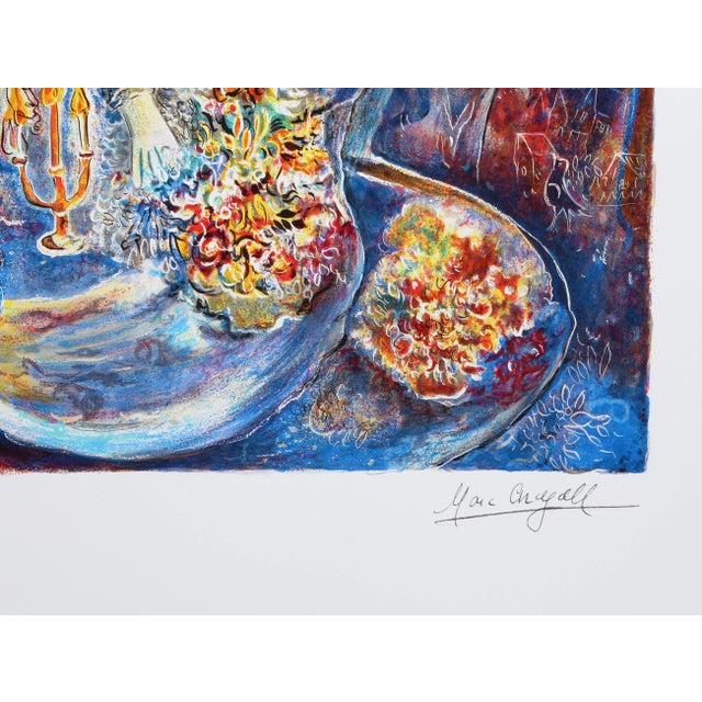 Marc Chagall Bella Fascimile, Marc Chagall Giclee on Paper, Signed in Plate For Sale - Image 4 of 5