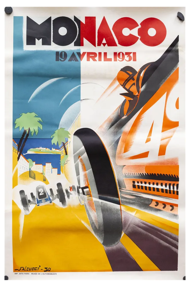 アート・デザイン・音楽 MONACO 19 AVRIL 1931 monaco-19-avril-1931-poster-by