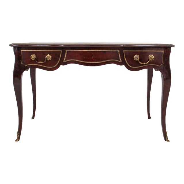 French Louis XV Style Leather Top Writing Desk For Sale