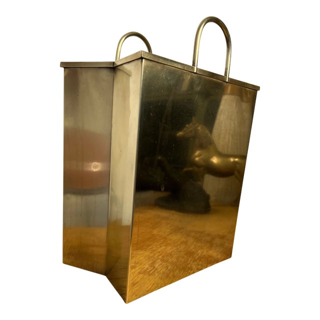 1970s Italian Brass Magazine Holder For Sale