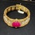 1970s Vintage 45 Carat No Heat Ruby, Diamond, and Pearl Cuff Choker Necklace For Sale - Image 5 of 9