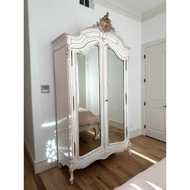 19th Century French Armoire ~ Hand-Carved ~ Elegant Provincial Form For Sale In Dallas - Image 6 of 8