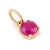 Brilliant Cut Ruby Solitaire Pendant in 14k Yellow Gold For Sale - Image 4 of 12