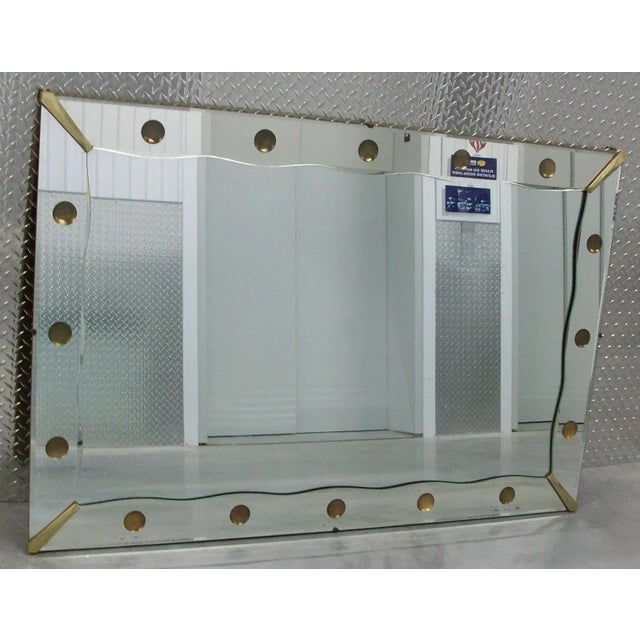 Glass Rare Art Deco Gold Dots Venetian Mirror Extra Large on Sale $3750 Read Below For Sale - Image 7 of 10