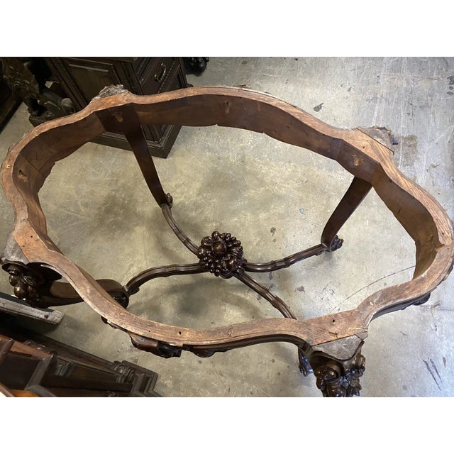 Late 19th Century J. H. Belter Carved Rosewood Marble Top Table For Sale - Image 9 of 11