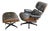 Authentic Herman Miller Eames Lounge Chair & Ottoman — Walnut Shells, Black Leather, Dated & Labeled November 2001 For Sale