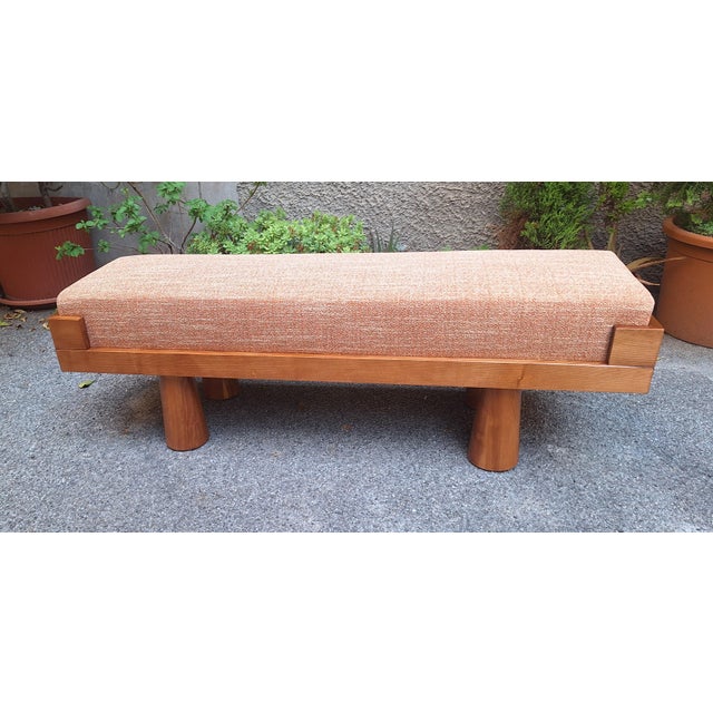 2000 - 2009 Bench with Conical Legs and Stain-Resistant Multi-Color Fabric from Artigianato Italiano, 2000s For Sale - Image 5 of 5