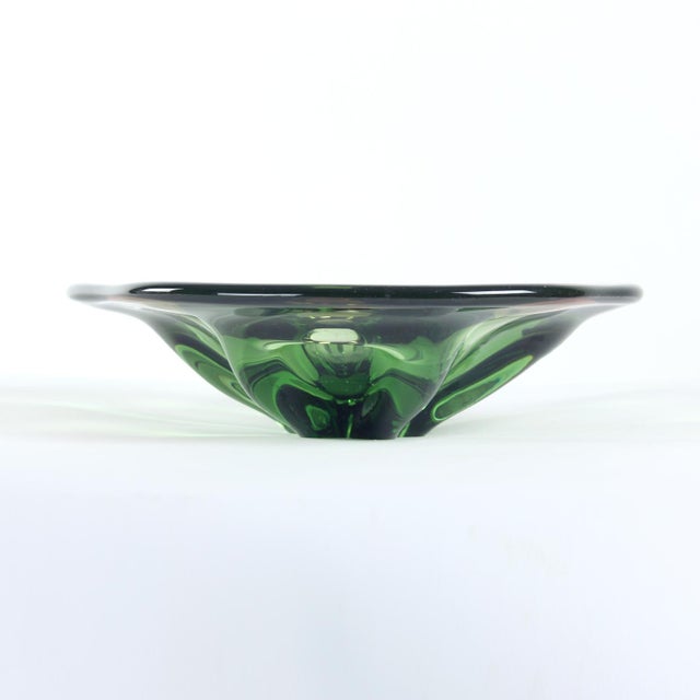 Vintage Art Glass Bowl by Frantisel Zemek for Mstisov Glass Factory, Former Czechoslovakia, 1960s For Sale - Image 4 of 9