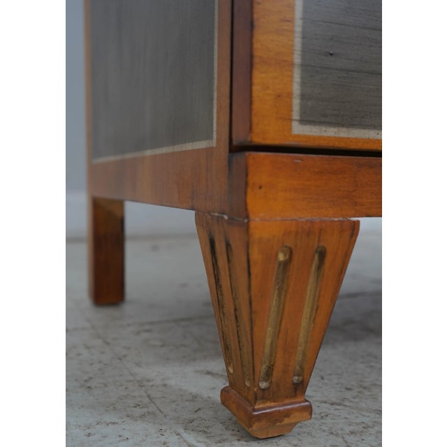 Brown Drexel French Style Paint Decorated Chest or Dresser For Sale - Image 8 of 12