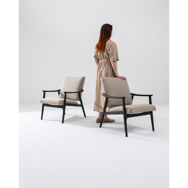 1960s Czech Upholstered Armchairs, a Pair For Sale In Greensboro - Image 6 of 12