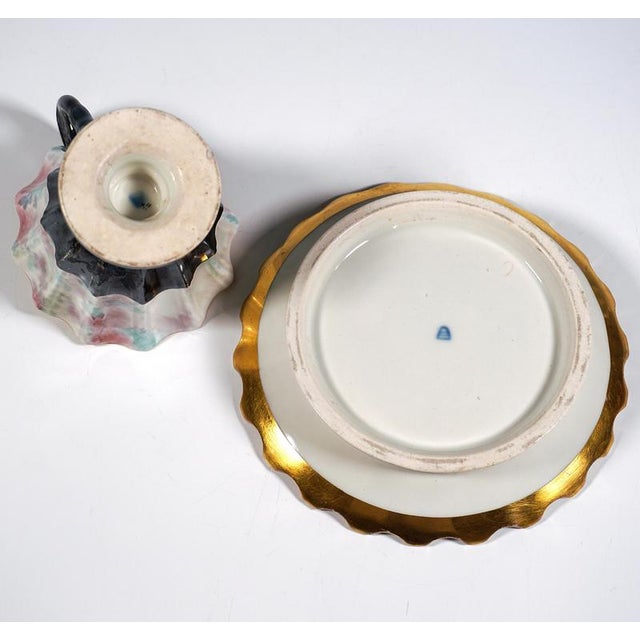 Early 19th Century Viennese Imperial Porcelain Collecting Cup with Silver and Gold, 1824, Set of 2 For Sale - Image 5 of 6