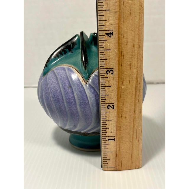 Rare! Vintage Swirled Pottery Matt Glaze Trinket Box by California Artist Shaun Craig For Sale In Los Angeles - Image 6 of 7