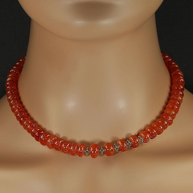 A 16‑inch Carnelian rondelle necklace like this deserves a description that truly captures its warmth and elegance. This...