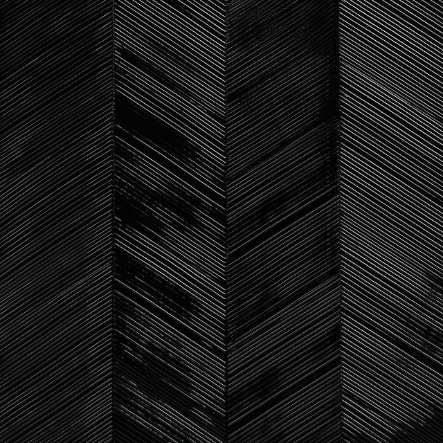 SAMPLE - Schumacher Chevron Texture Wallpaper In Onyx For Sale