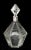 Very fine quality French cut-glass hexagonal decanter with step-cut and plain triangle patterns with matching cut stopper,...