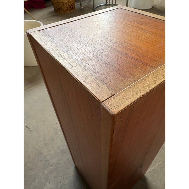 Brown 1970s Danish Teak Wood Pedestal For Sale - Image 8 of 8