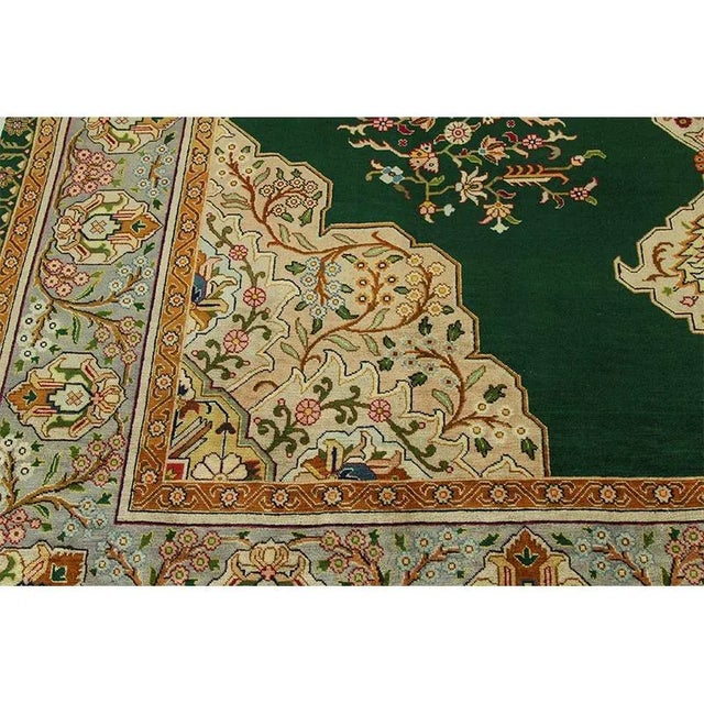 1970s Persian Tabriz Area Rug 9’5″ X 12’10” For Sale In Dallas - Image 6 of 12