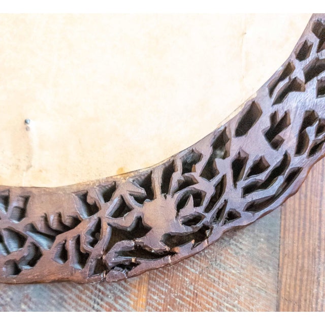 19th Century Chinese Canton Export Carved Reticulated Mirror Frame With Birds For Sale - Image 17 of 18
