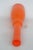 Orange Orange Art Glass Vase Elongated Cylindrical Neck Mid Century Modern Style 4923b For Sale - Image 8 of 12