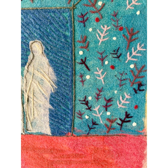 Textile 1980s Calman Shemi “Canopy #6” Monumental Textile Soft Painting, 64” X 48”, Signed For Sale - Image 7 of 12