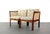 Illum Wikkelsø for C. F. C., Silkeborg, 'Plexus', rosewood, cane and period fabric, Denmark, 1950s This set of easy chairs...