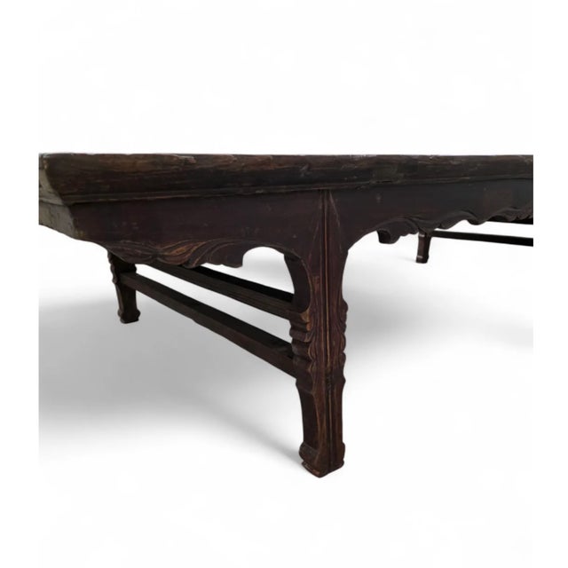Brown Antique Shanxi Province Ming Dynasty Elm and Rattan Coffee Table For Sale - Image 8 of 9