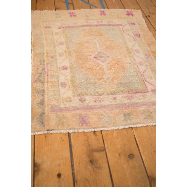 Shabby Chic Vintage Distressed Oushak Square Rug - 2'11" x 3'6" For Sale - Image 3 of 9