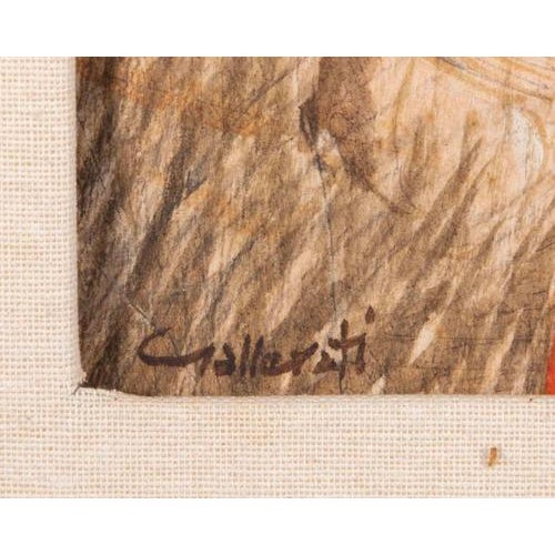 Contemporary Alberto Gallerati, The Acrobat, 1980s, Oil Painting, Framed For Sale - Image 3 of 5