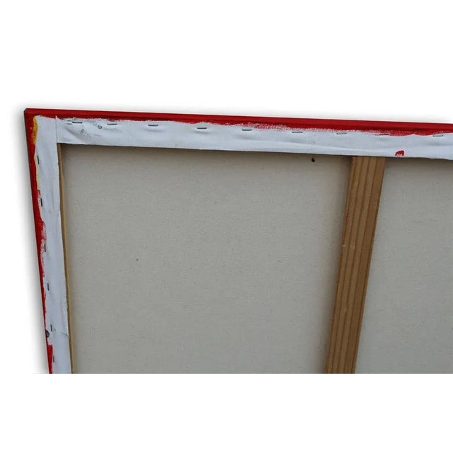 "Red Circles Composition" Original Acrylic Painting on Canvas by Natalia Bessonova For Sale In New York - Image 6 of 7