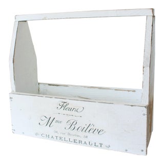 French Style Vintage Rustic Garden Caddy For Sale