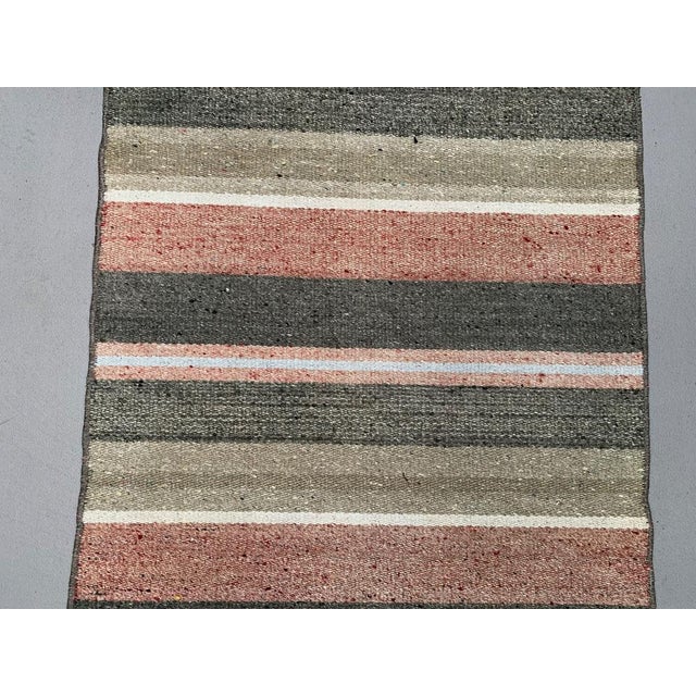 Turkish Narrow Kilim Runner Rug For Sale - Image 4 of 7