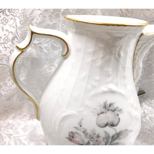 1970s Rosenthal Coffee Pot in Grey Rose For Sale - Image 11 of 13