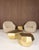 Contemporary Three Rocks Low Coffee Table in Gold Leaf from Insidherland For Sale - Image 3 of 5