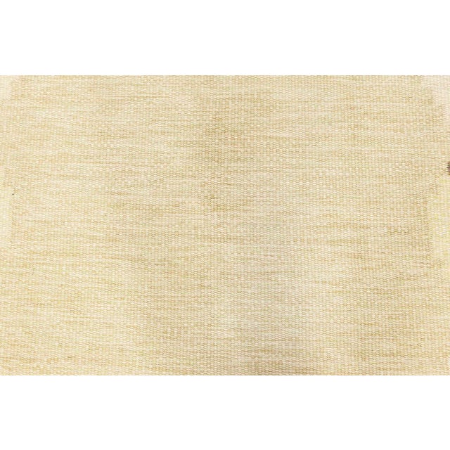 Mid-Century Modern Doris Leslie Blau Vintage Swedish Flat-Weave Wool Rug Signed by Ingegerd Silow For Sale - Image 3 of 10
