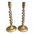 Antique English Barley Twist Brass Candlesticks, a Pair For Sale