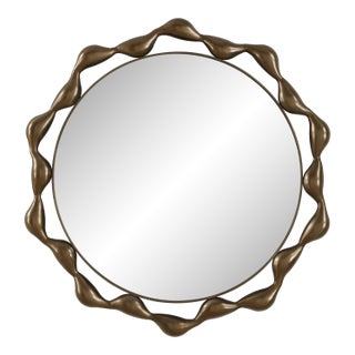 Remolino Round Bronze Mirror For Sale