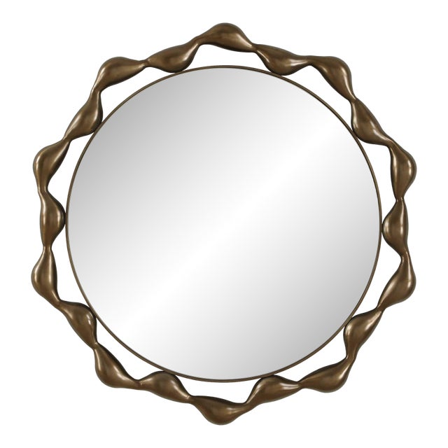 Remolino Round Bronze Mirror For Sale