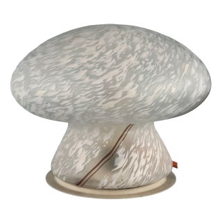 Italian Mottled Murano Glass Mushroom Table Lamp, 1980s For Sale
