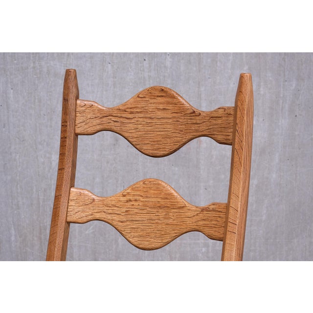 Danish Dining Chairs in Oak and Rubelli Bouclé by Henning Kjærnulf, 1960s, Set of 6 For Sale - Image 16 of 17