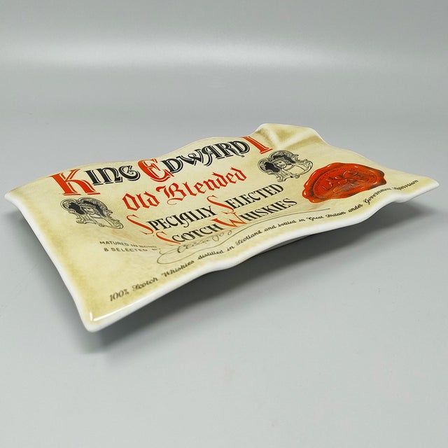 Vintage Italian Vide-Poche in Porcelain King Edward I by Piero Fornasetti, 1960s For Sale - Image 9 of 9