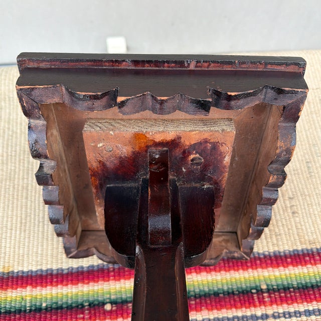 Brown A Neat Antique Painted Pine and Carved Plant Stand or Pedestal Circa 1900 For Sale - Image 8 of 12