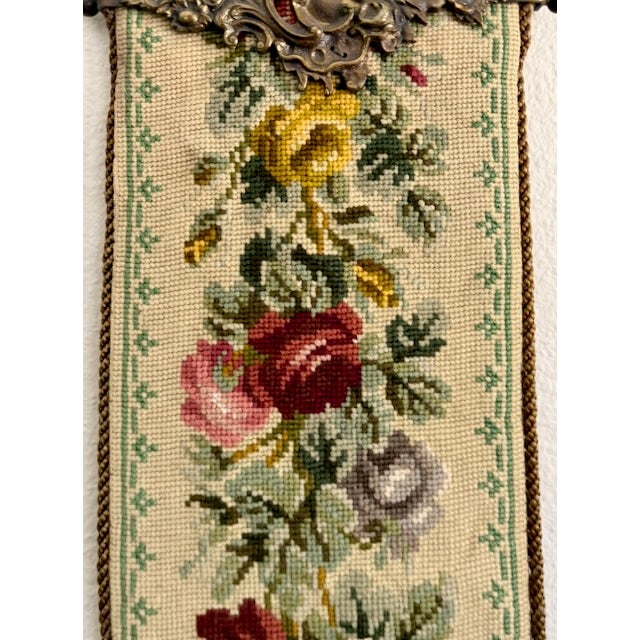 Early 20th Century Early 20th Century Victorian Style Needlepoint Bell Pull For Sale - Image 5 of 9