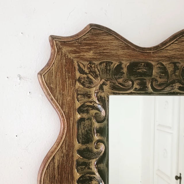 1960s Mid Century Large Wall Mirror For Sale - Image 5 of 10