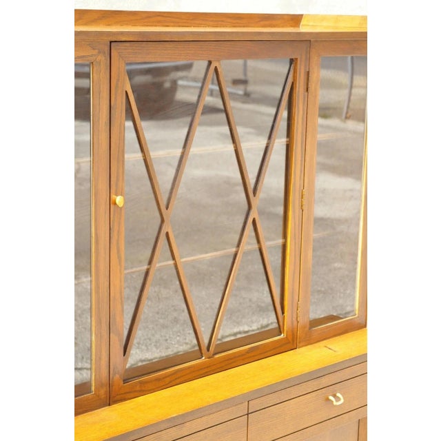 Raymond Loewy Mengel Mid Century Modern Sculpted Oak Bookcase China Cabinet For Sale In Philadelphia - Image 6 of 12
