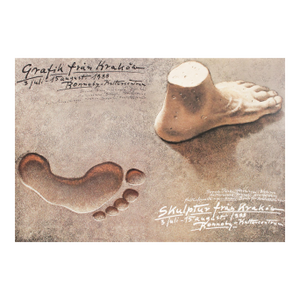 1994 Original Polish Poster, Sculpture of a Foot (The 100 Best Posters Collection) Garowski
