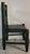 Mid 19th Century Green Painted Child's Ladder Back Chair W/Green Leather Seat Cushion For Sale - Image 4 of 6