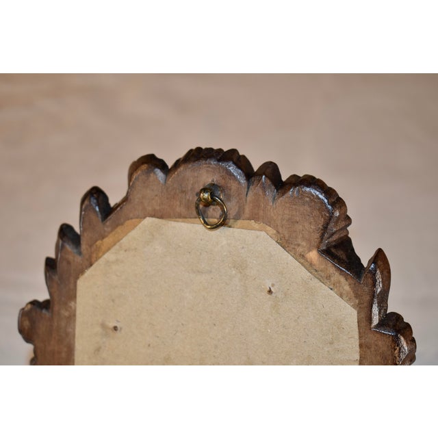 19th Century Small Carved Wall Mirror For Sale - Image 4 of 6