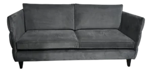Vintage Blue Velvet Sofa