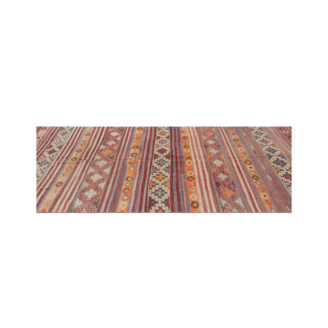 Embroidered Vintage Kilim Rug - 5`3" X 11`7" For Sale - Image 4 of 6