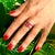 Natural Pink Tourmaline Ruby Ring 14k Y Gold 3.33 TCW Certified For Sale In New York - Image 6 of 8